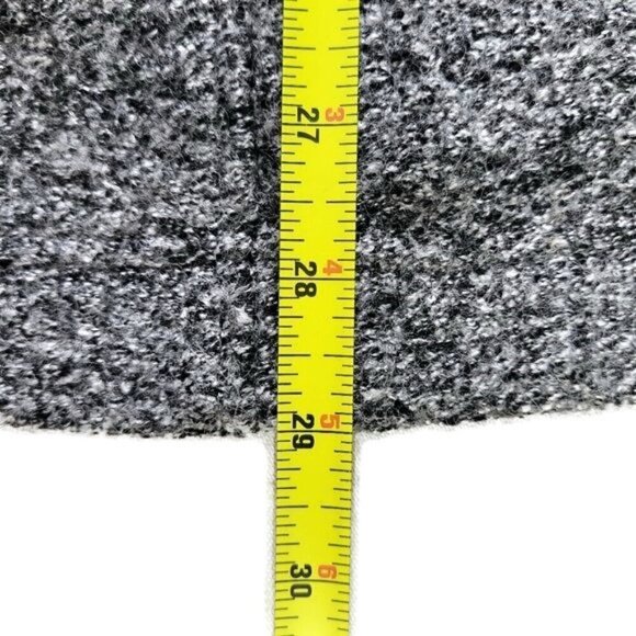 Pure J Jill Cardigan Size S Black Marled Snap Closure High Neck Pockets Longline - Picture 8 of 11